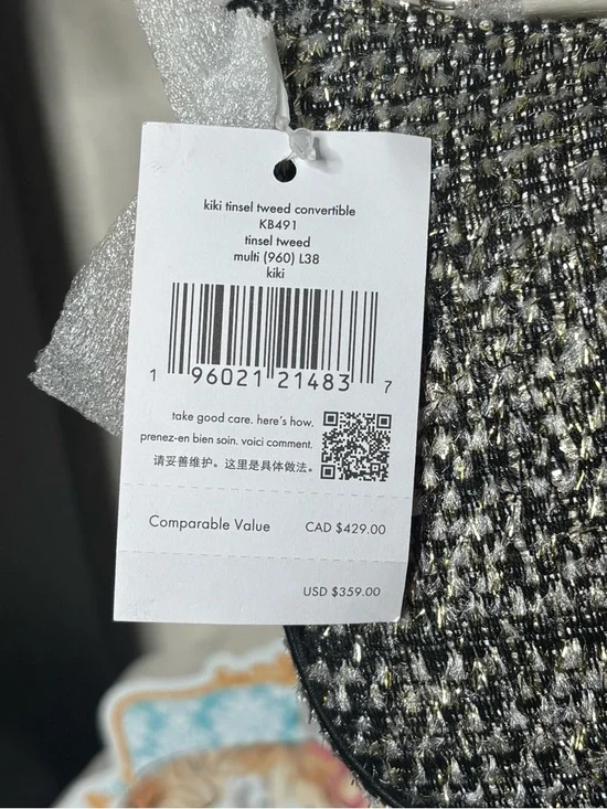 Kate Spade Kiki Tinsel Tweed Convertible Crossbody - Picture 4 of 13